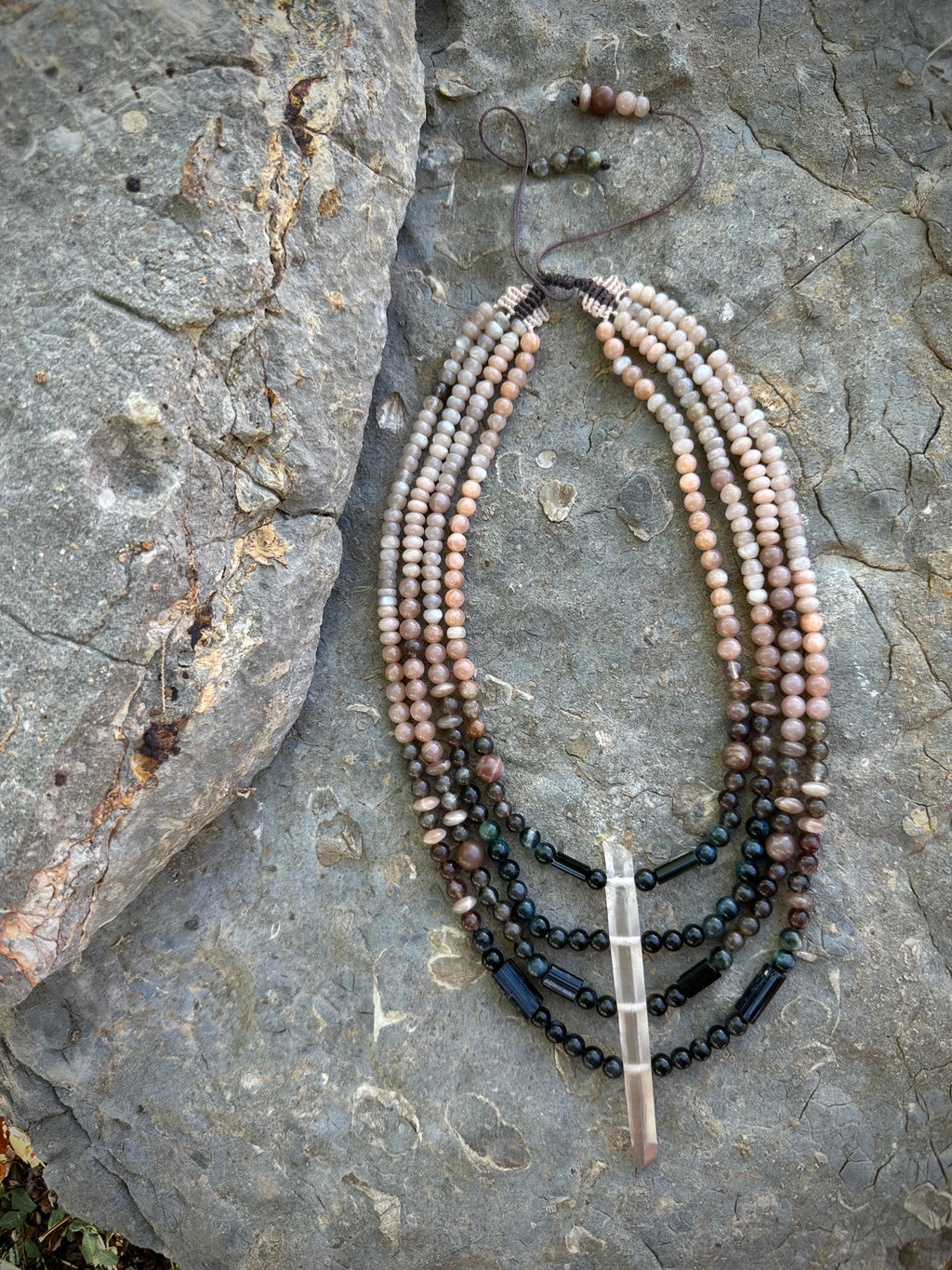 Custom listing for Anne-Marie - Lemurian quartz four strand