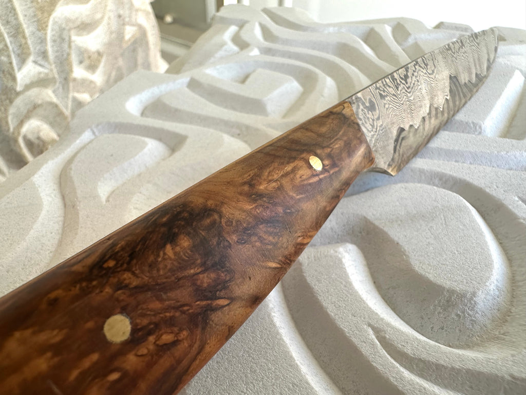 Damascus Knife and Sheath