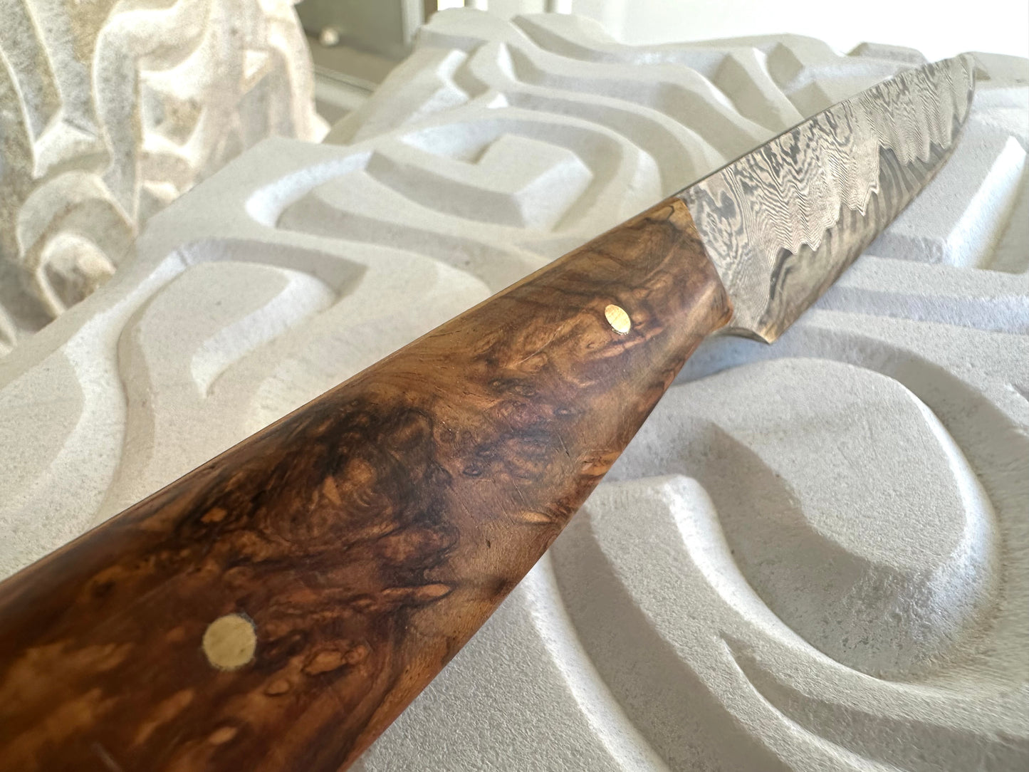 Damascus Knife and Sheath