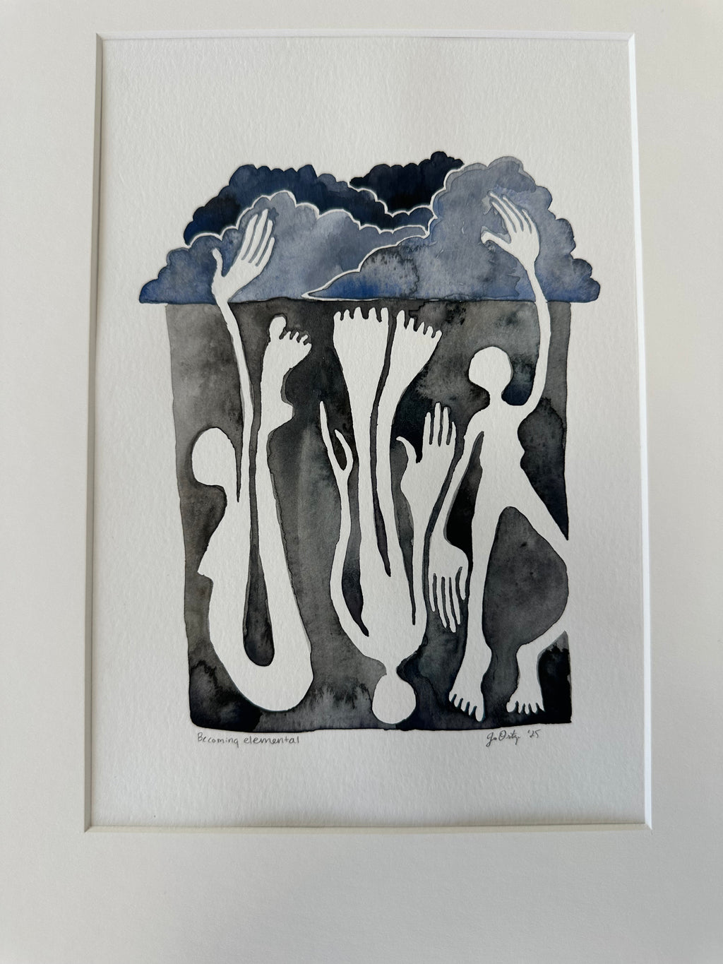 Becoming Elemental - a watercolor painting