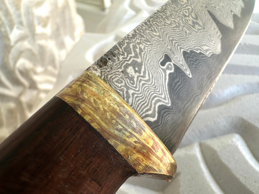 Damascus Knife & Sheath