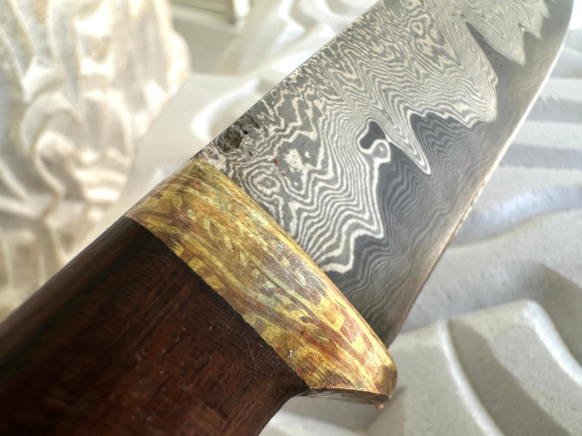 Damascus Knife & Sheath
