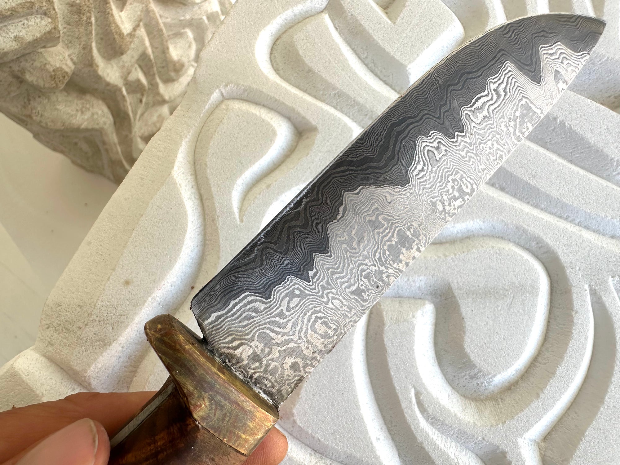 Damascus Knife & Sheath