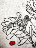 Uva Ursi - a painted intaglio print