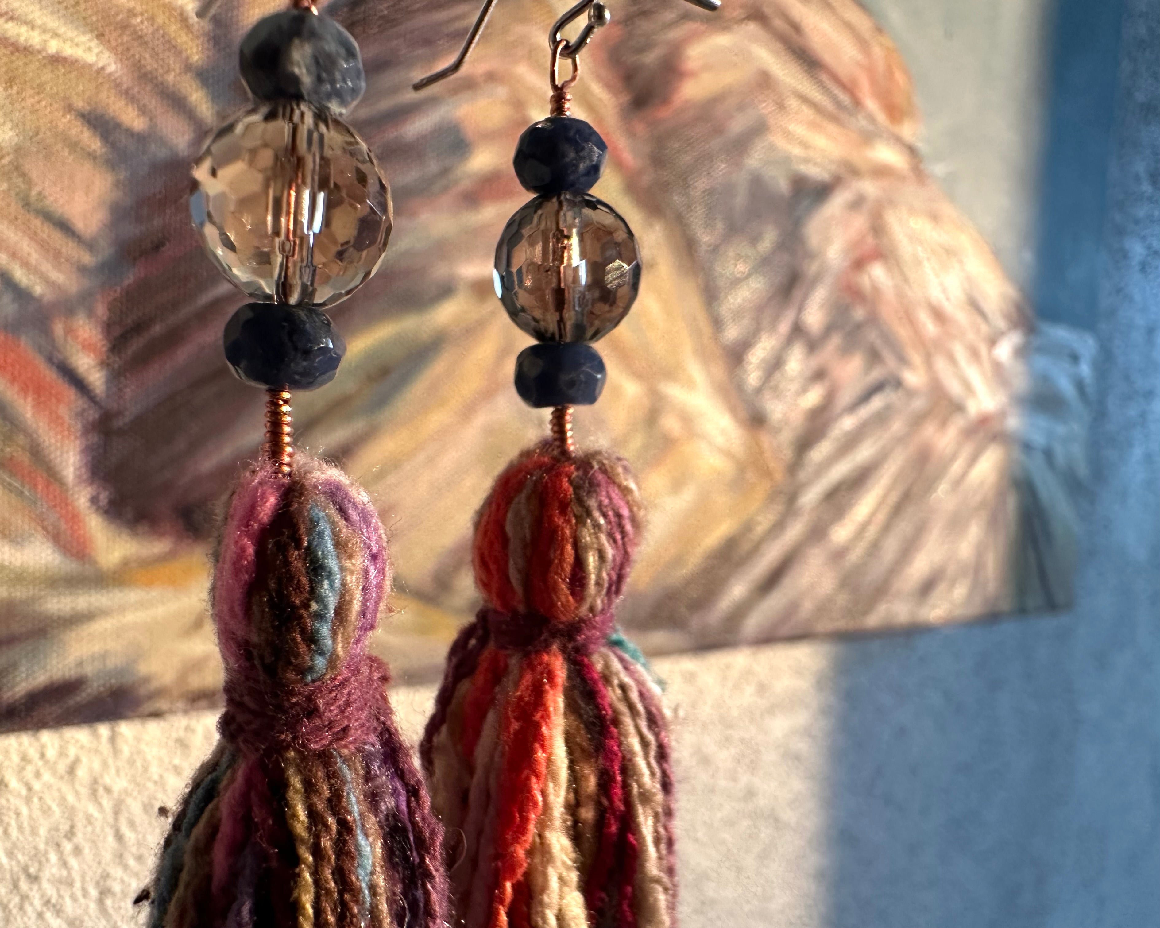 Smoky Quartz, Lápiz & Raw Silk