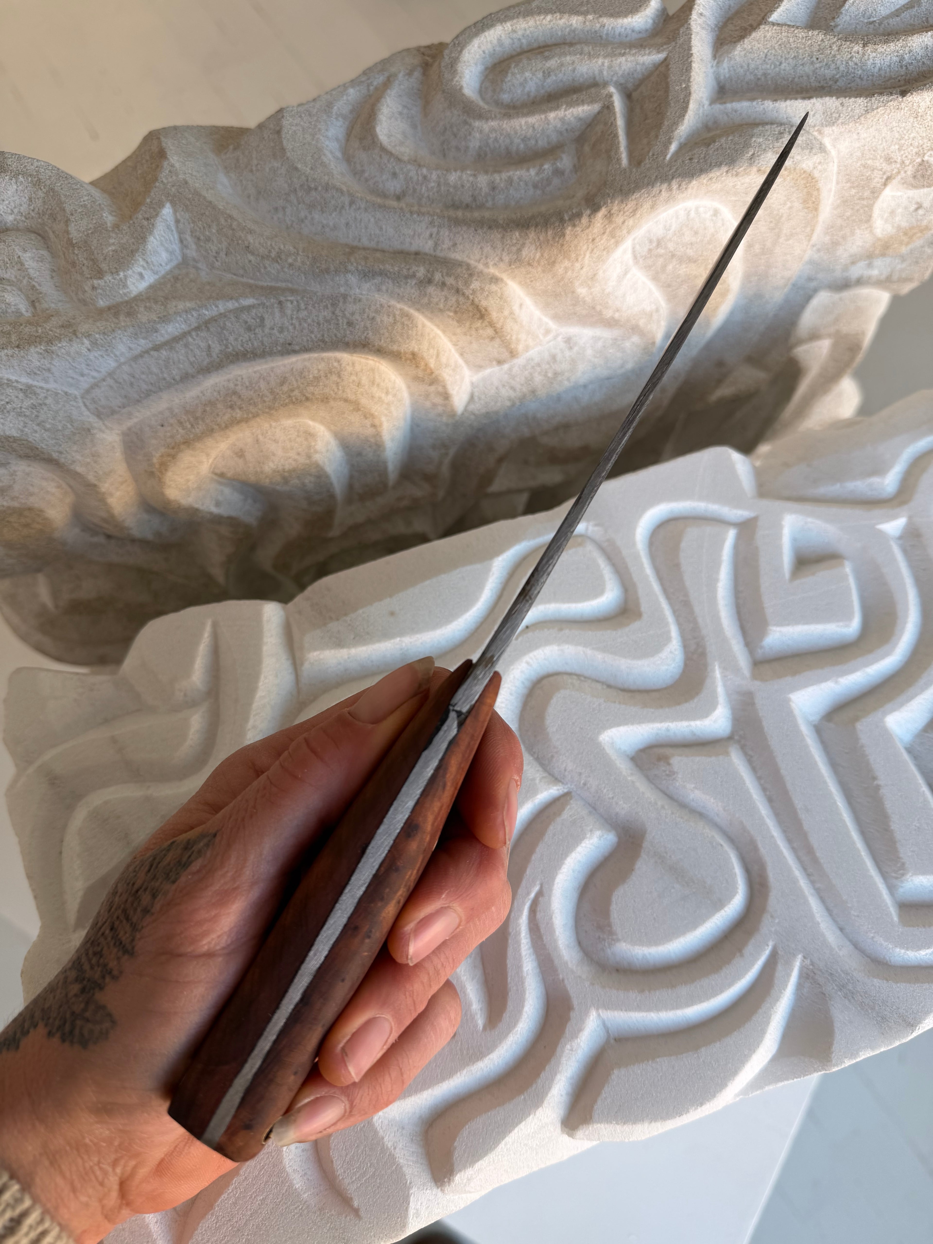 Damascus Knife by Larry Pogreba