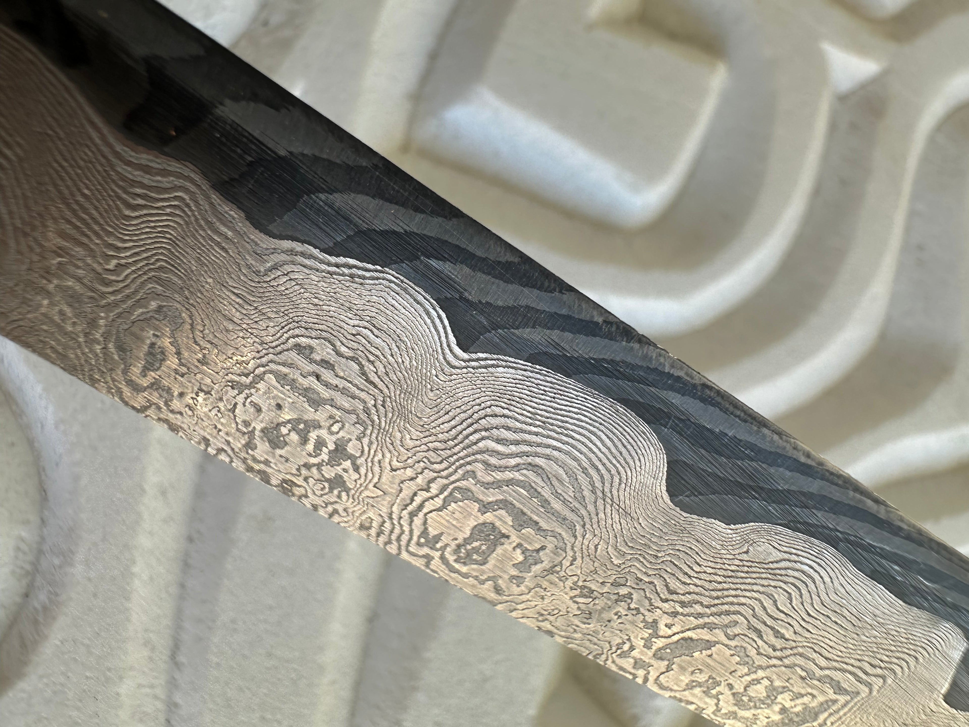Damascus Knife and Sheath