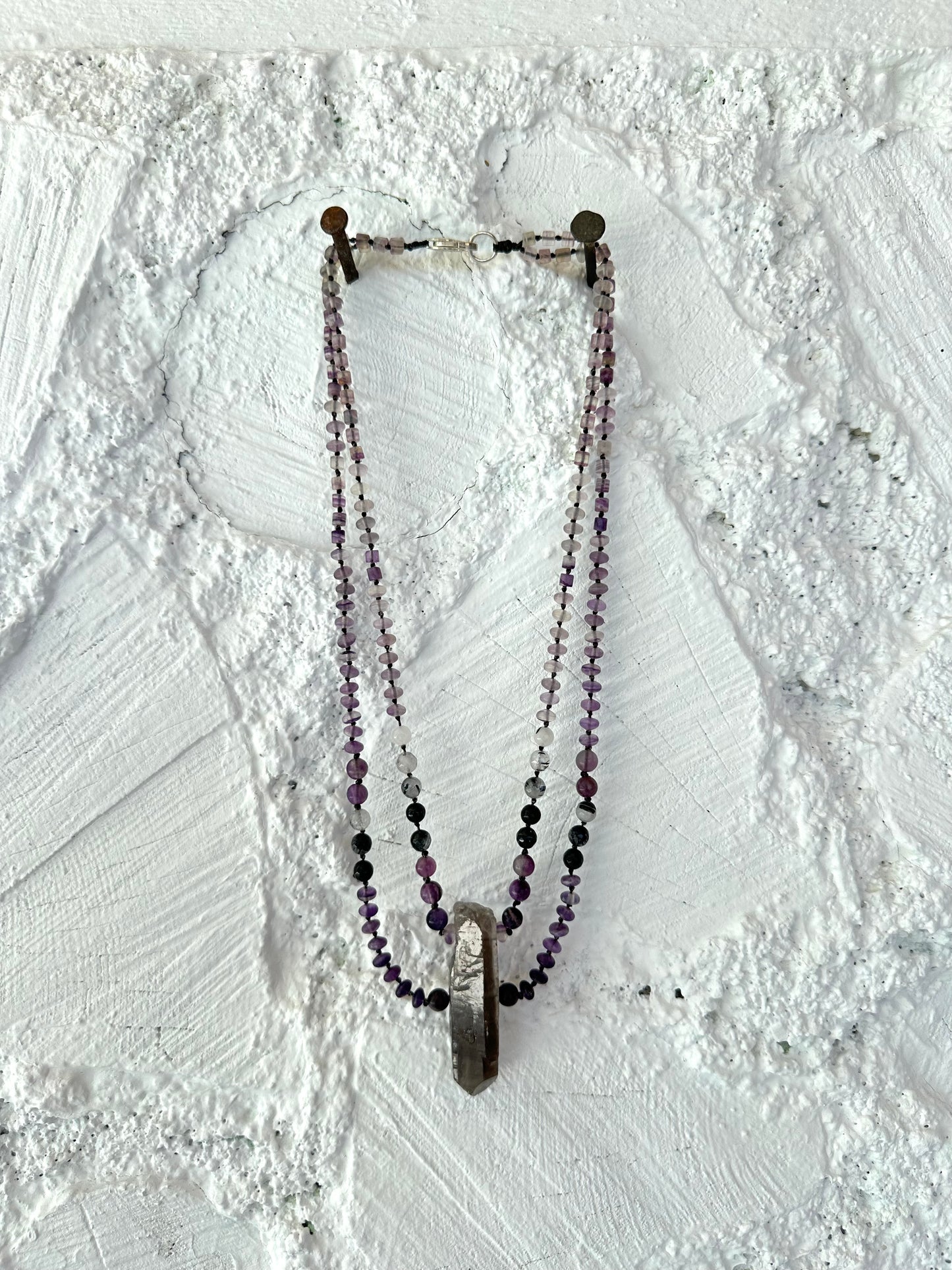 Smoky Quartz & Purple Fluorite