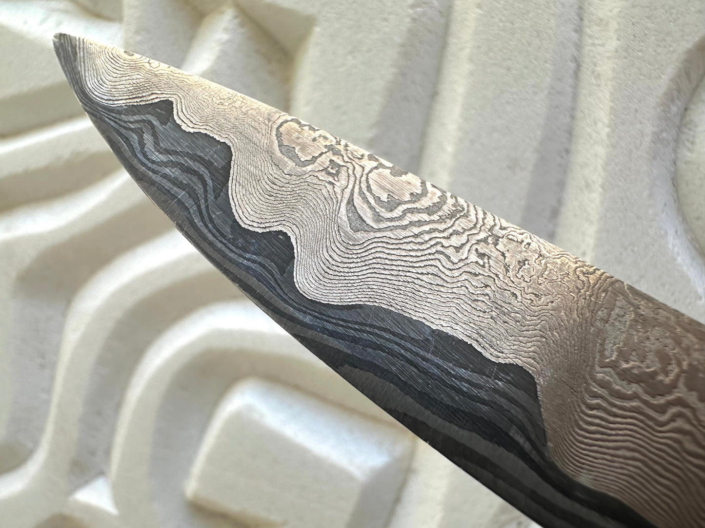 Damascus Knife and Sheath