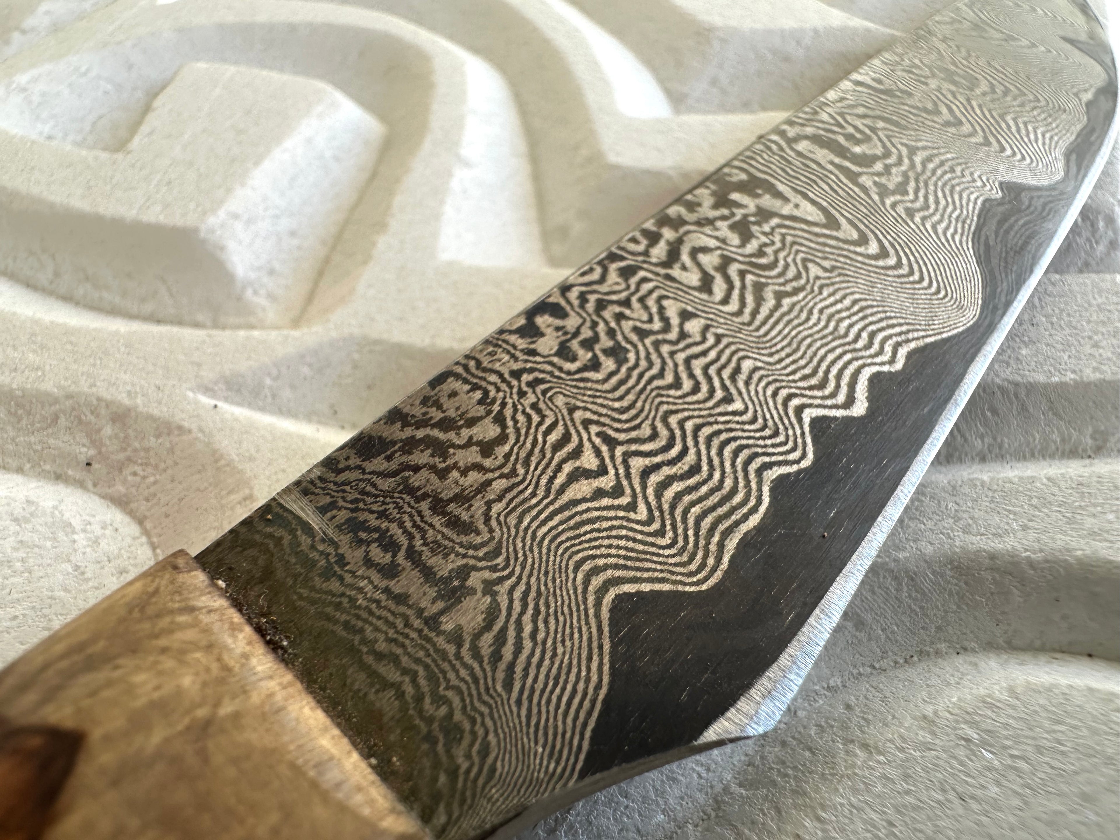 Damascus Knife & Sheath