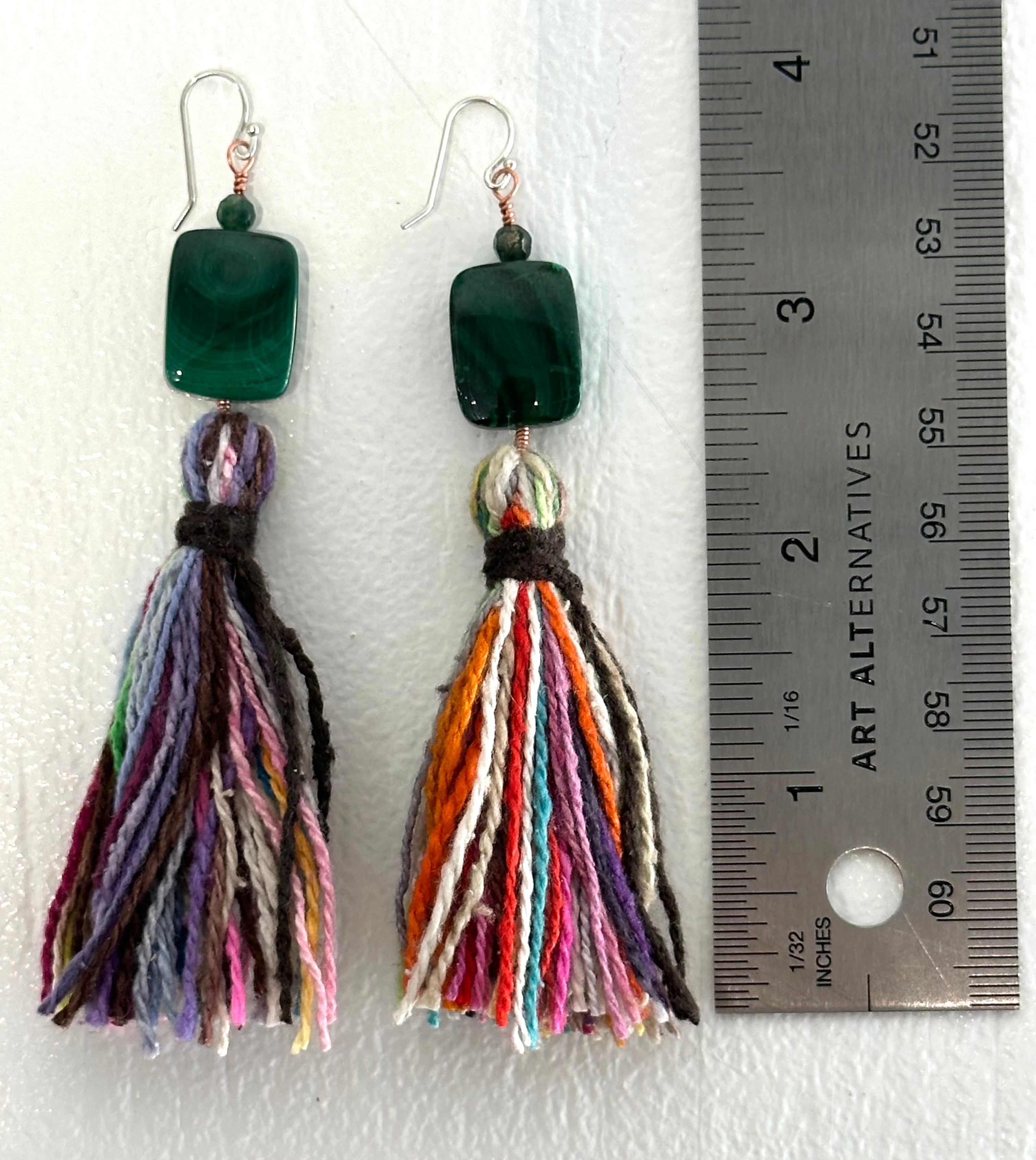 Malachite, Moss Agate & Raw Silk