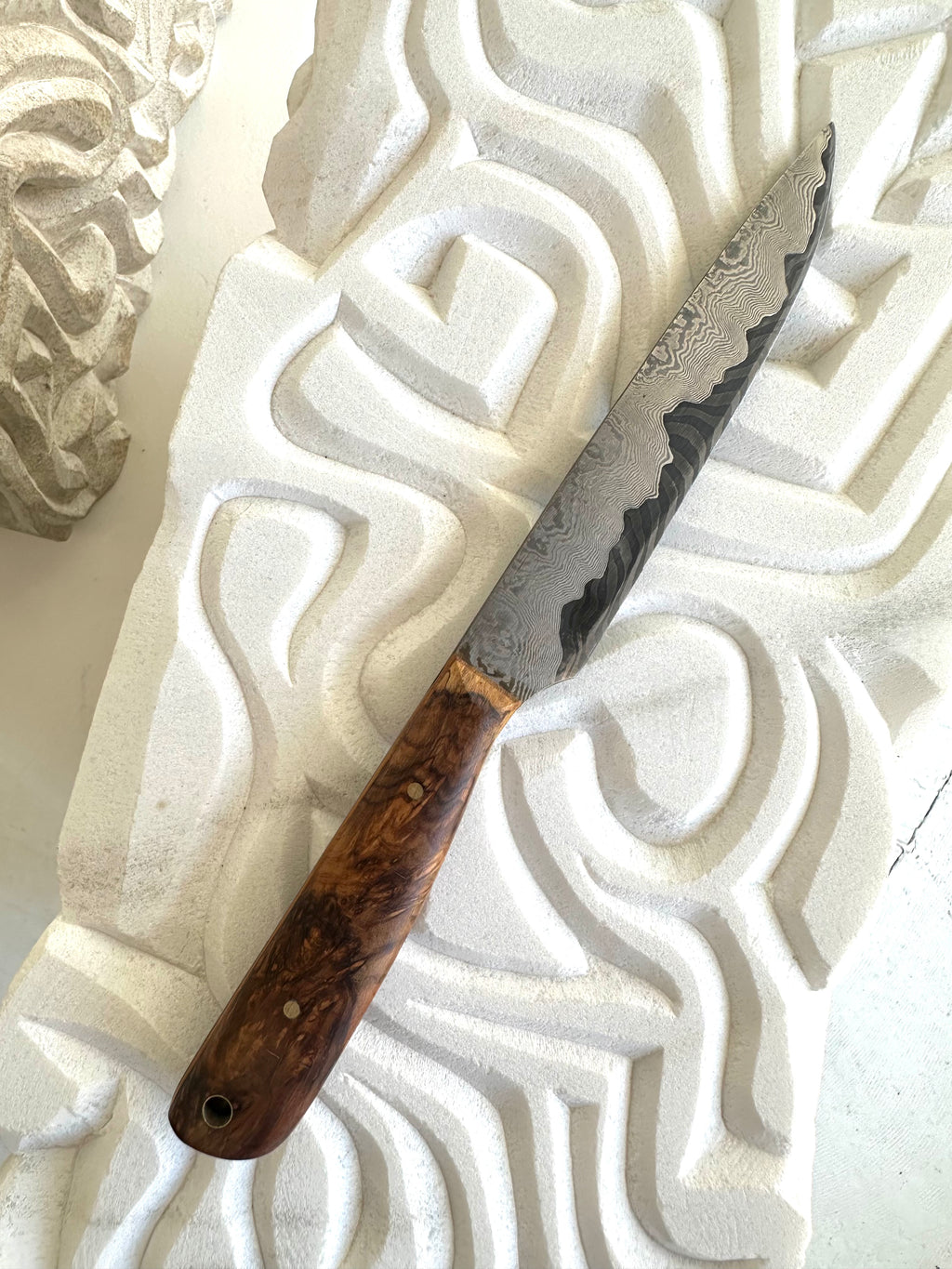 Damascus Knife and Sheath