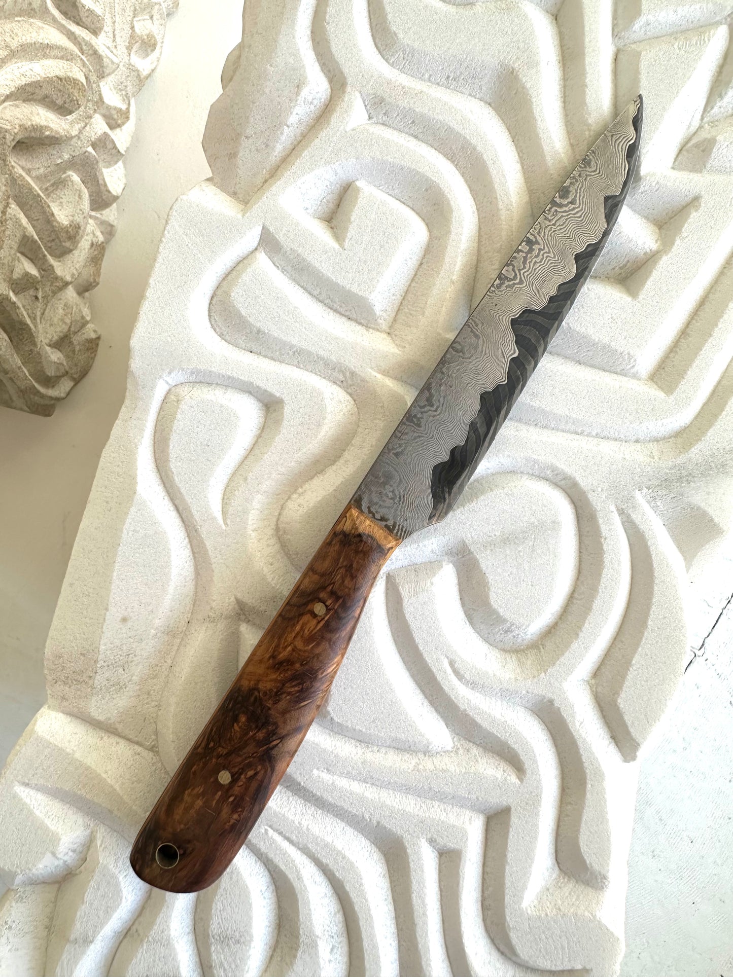 Damascus Knife and Sheath