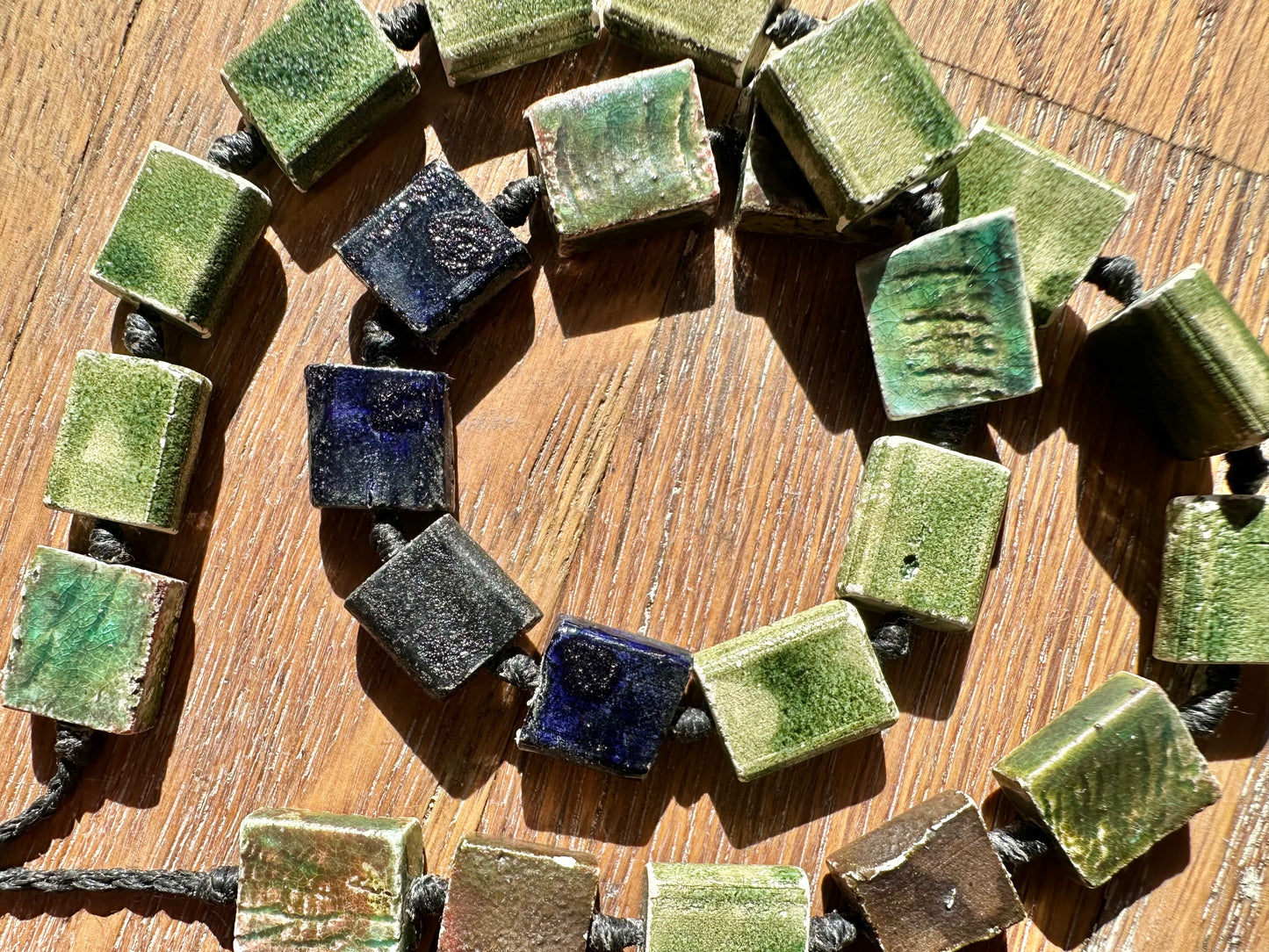 Evergreen Raku Adornment