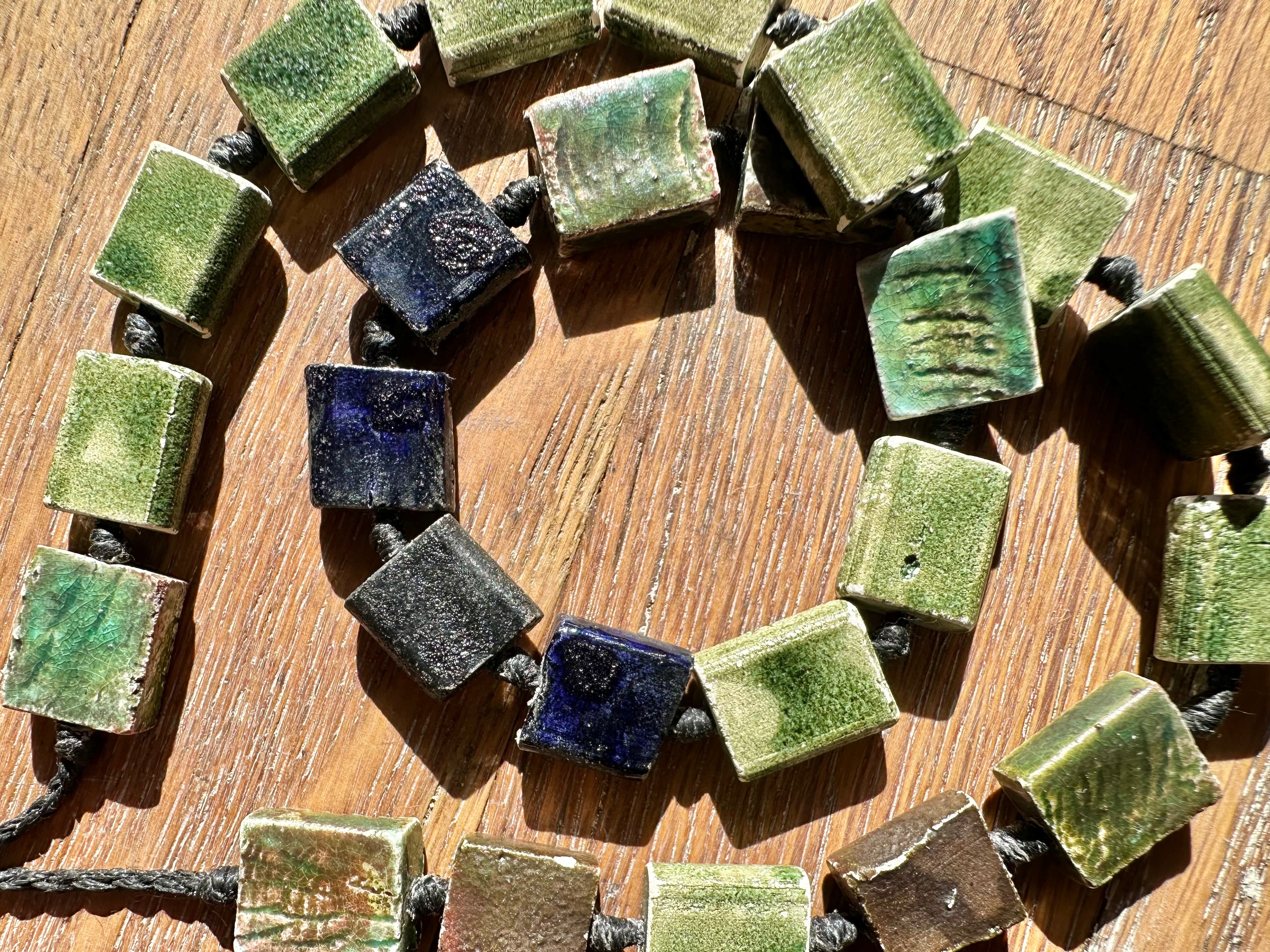 Evergreen Raku Adornment