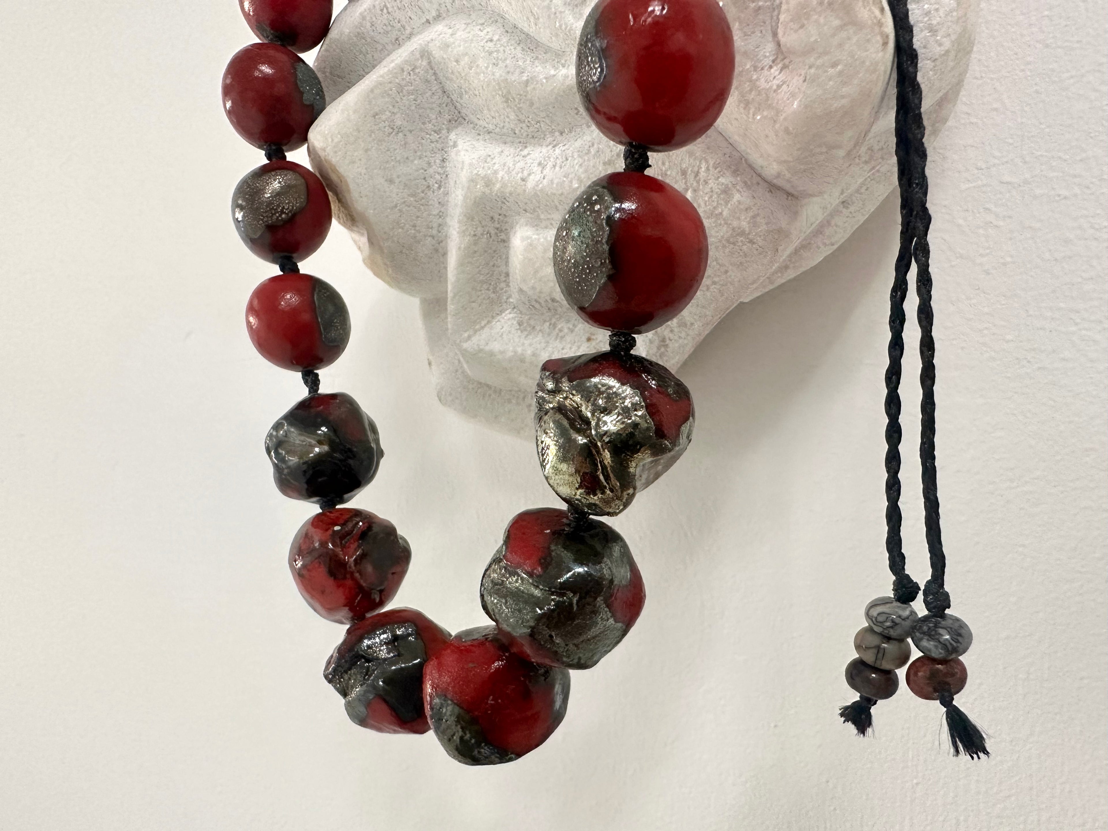 Scarlet Orbs -Raku Adorment