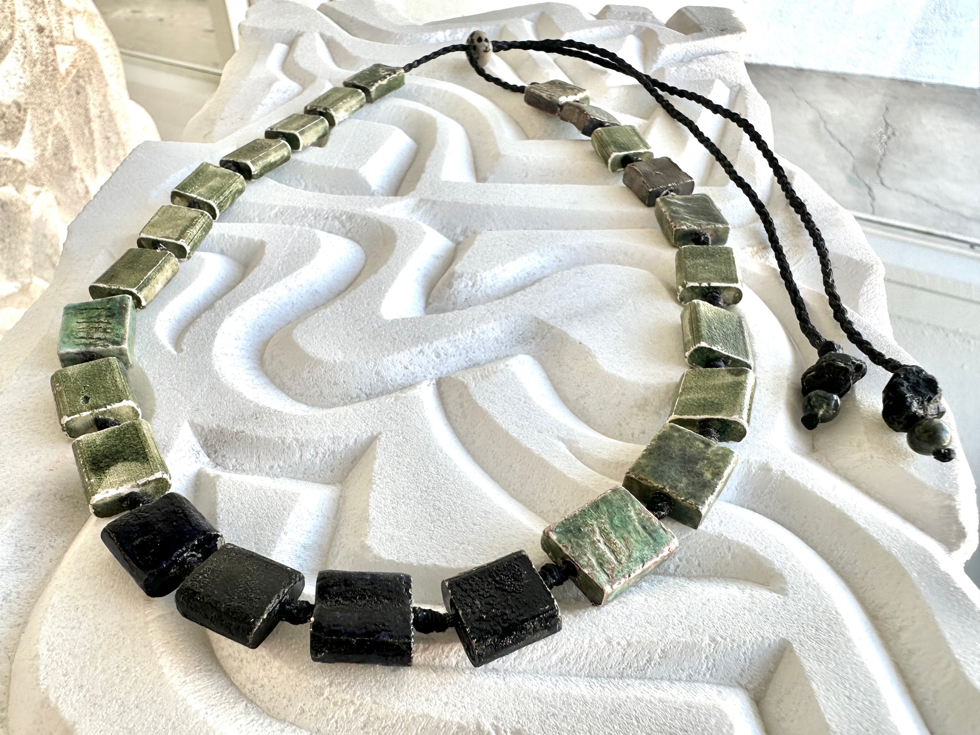 Evergreen Raku Adornment