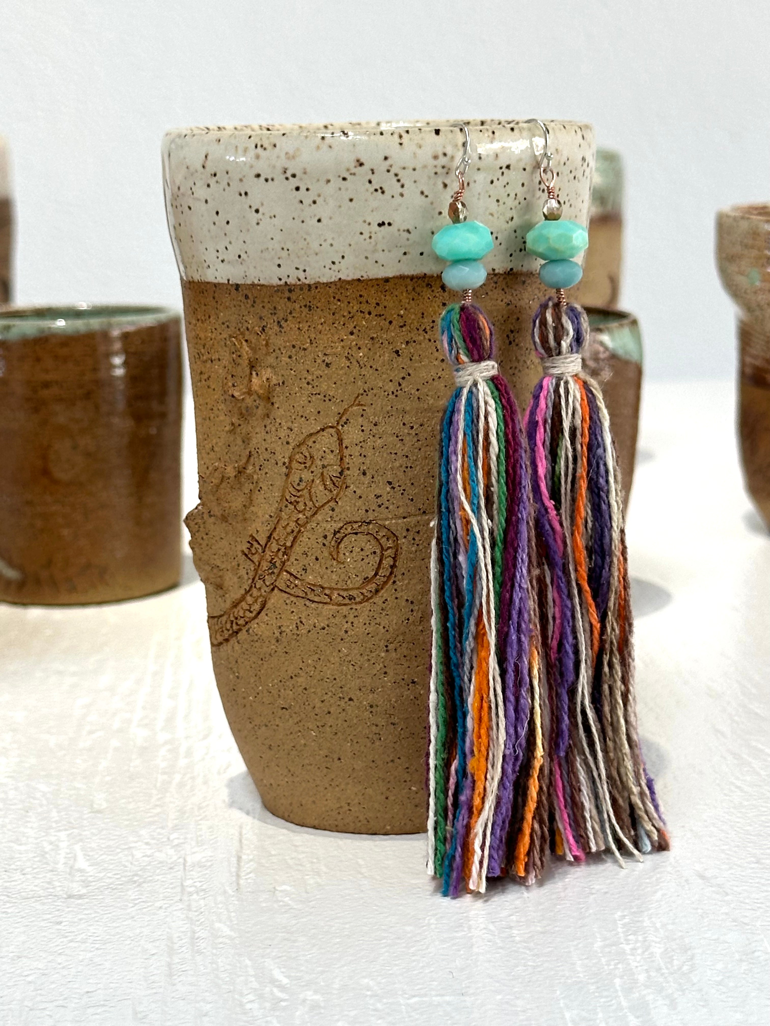 Amazonite & Raw Silk