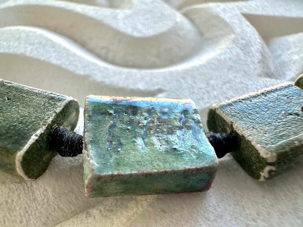 Evergreen Raku Adornment