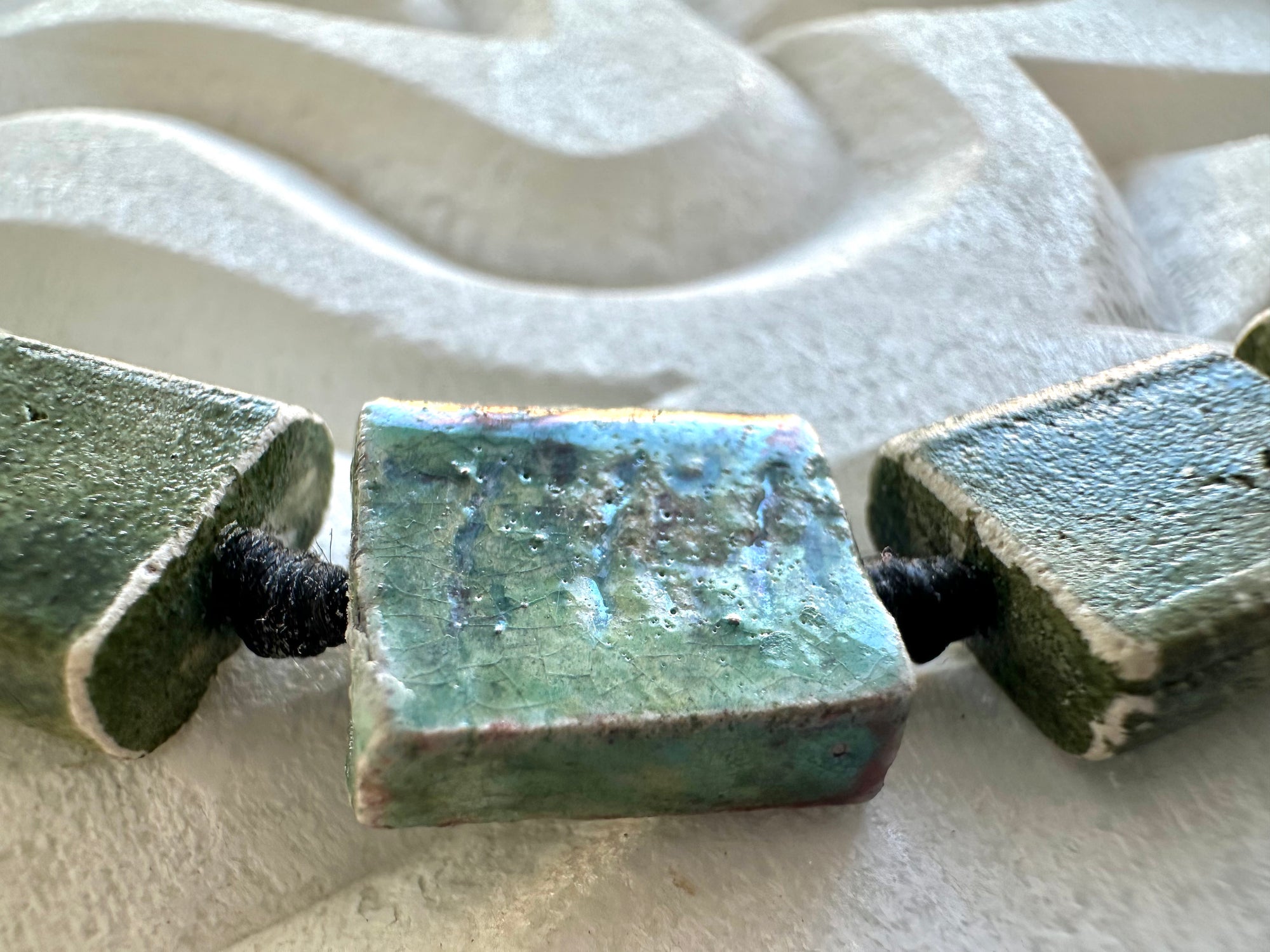 Evergreen Raku Adornment