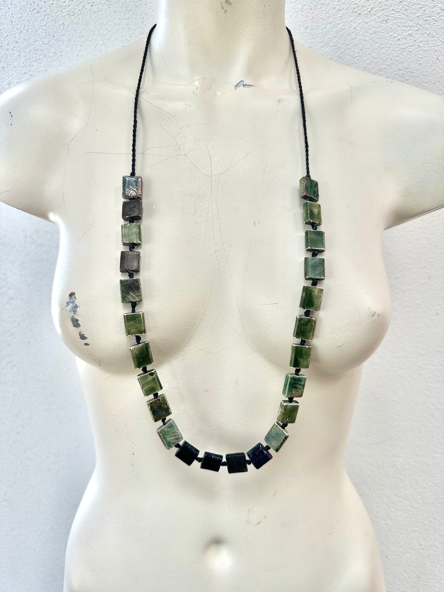 Evergreen Raku Adornment