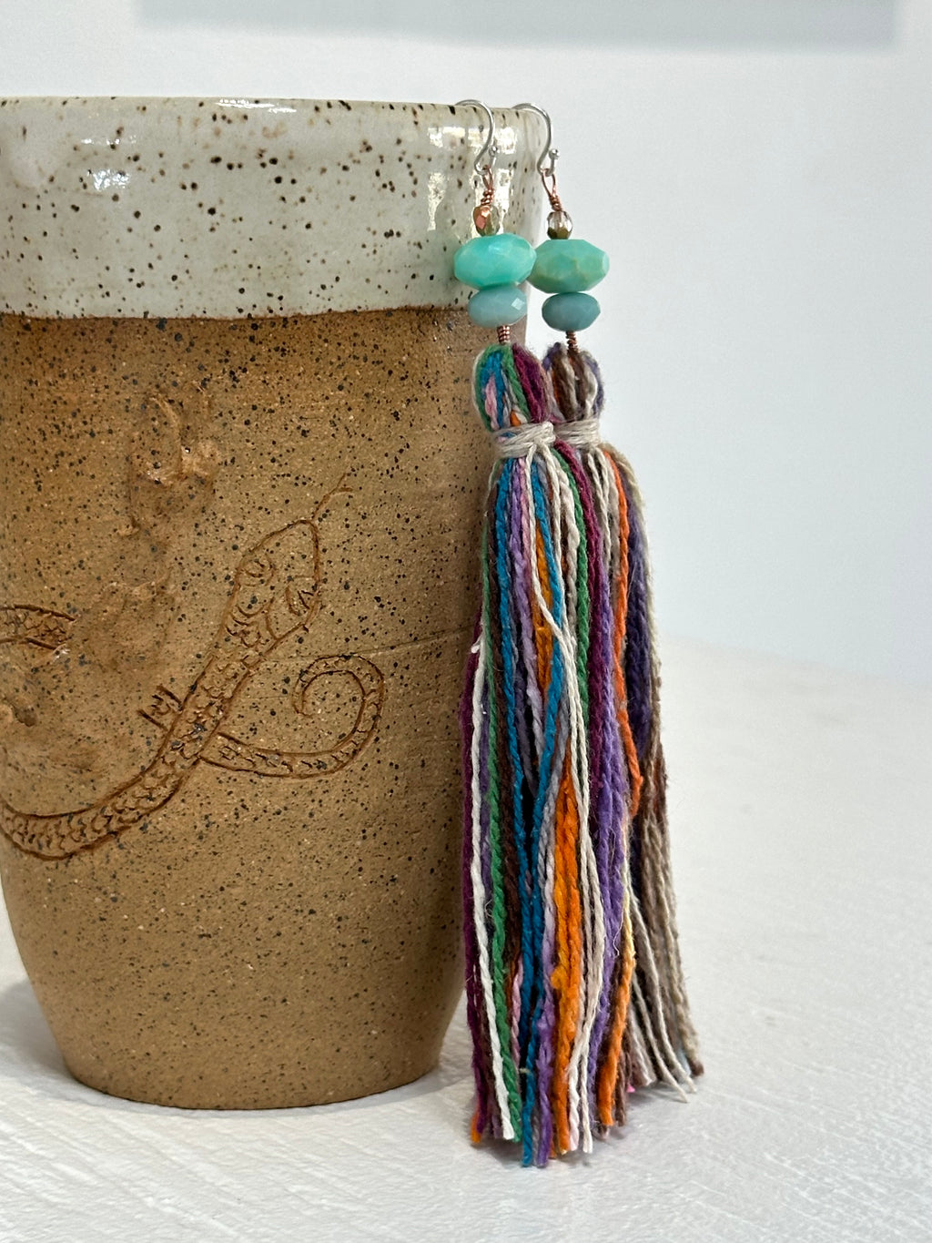 Amazonite & Raw Silk