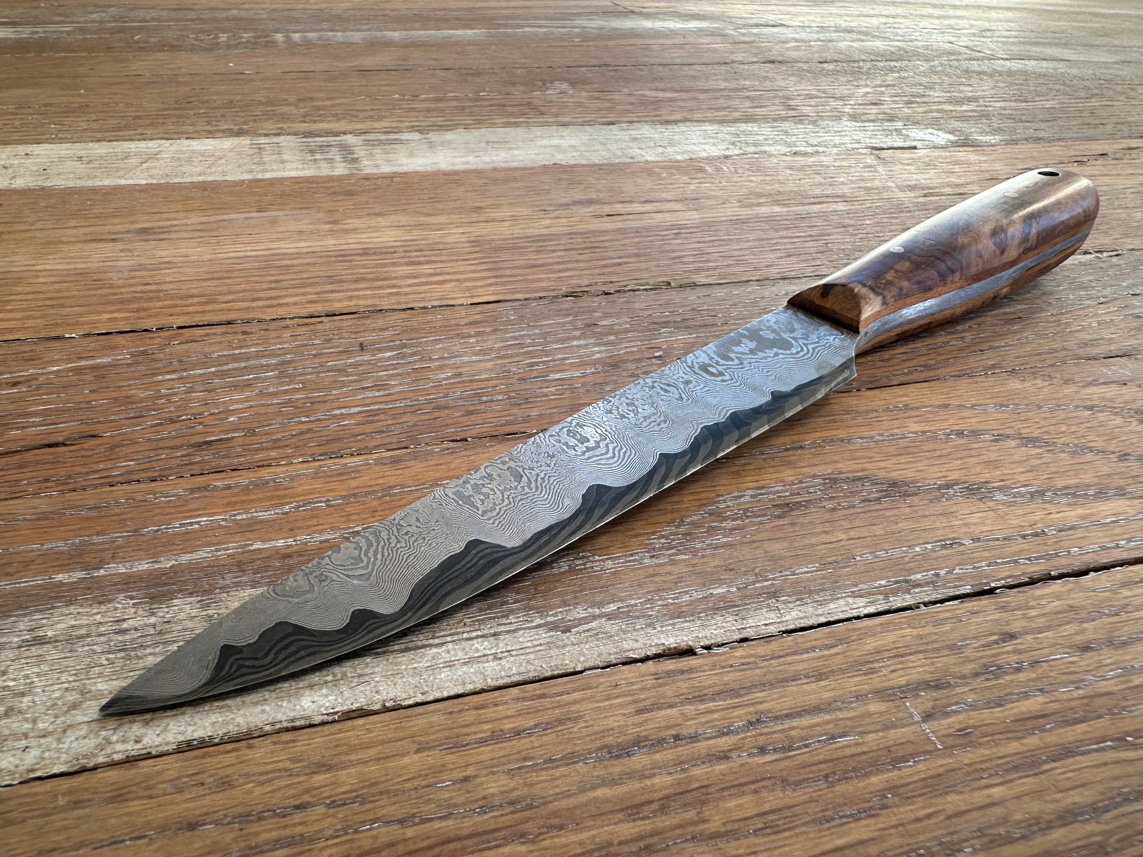 Damascus Knife by Larry Pogreba