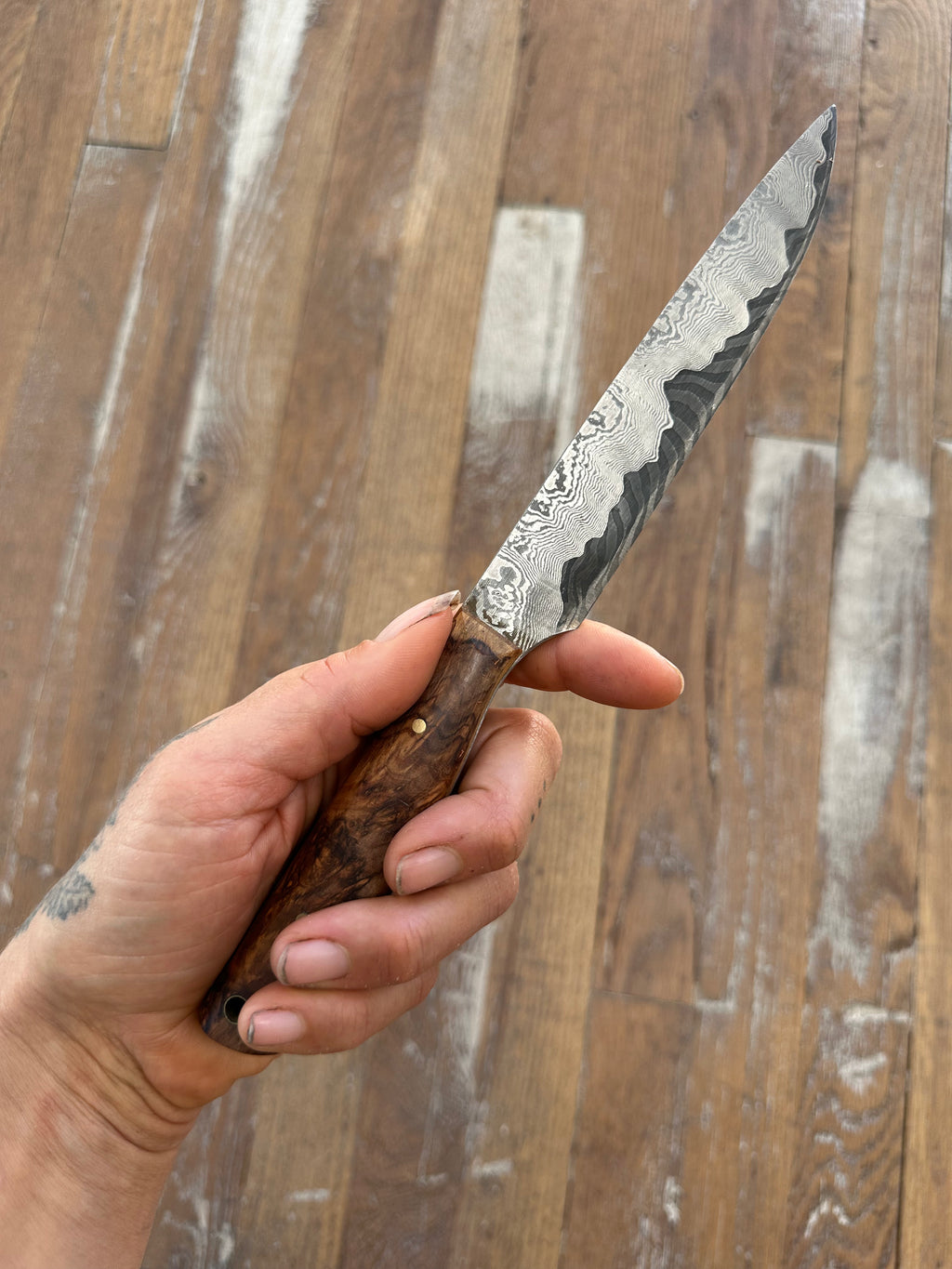 Damascus Knife by Larry Pogreba