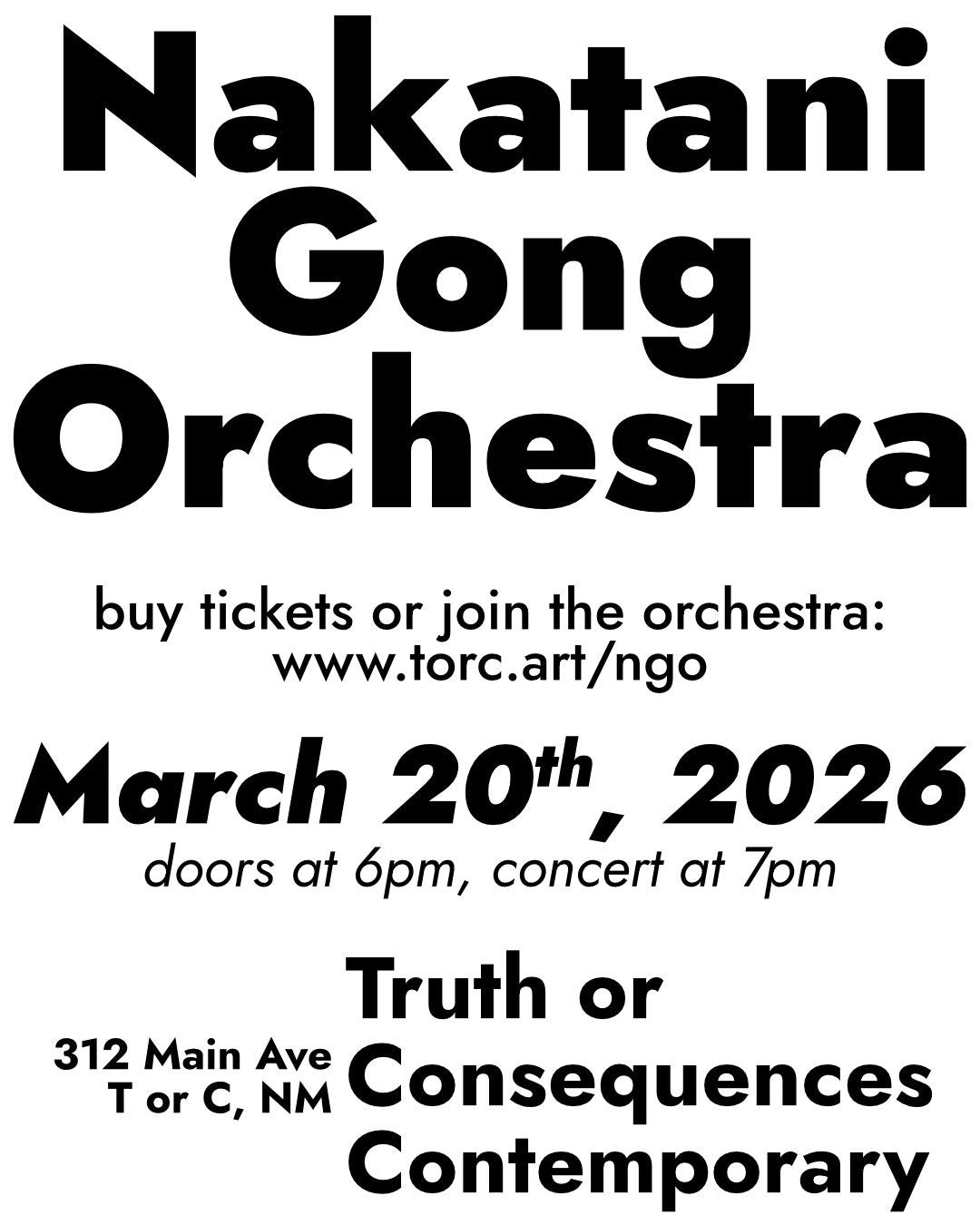 NGO - March 20th, 2026