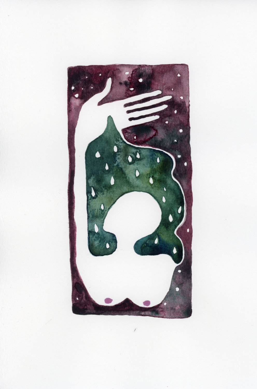 Echo - a framed watercolor painting