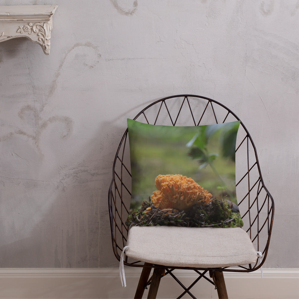 Yellow Coral Mushroom Pillow