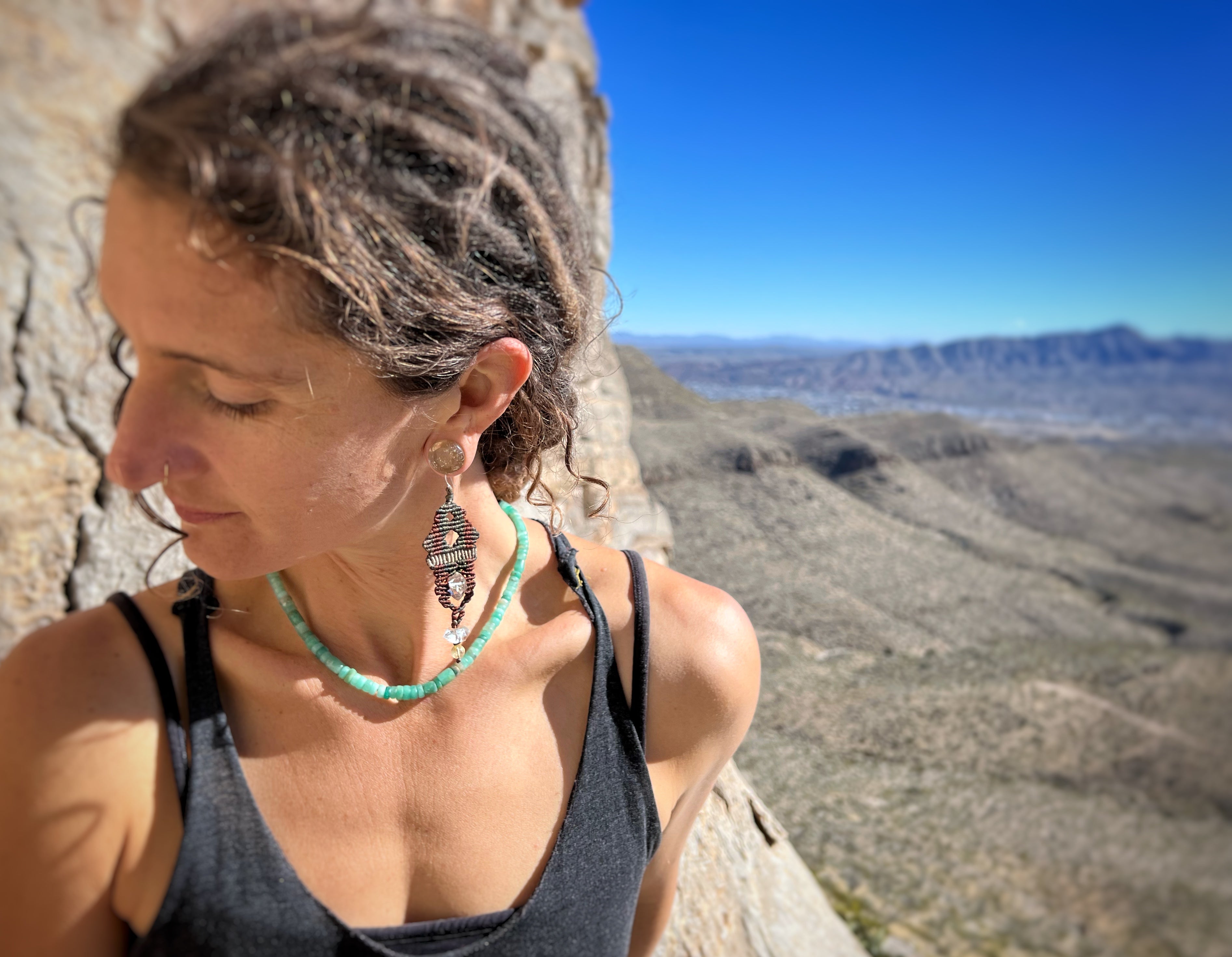 Tibetan Quartz Ear Sculptures